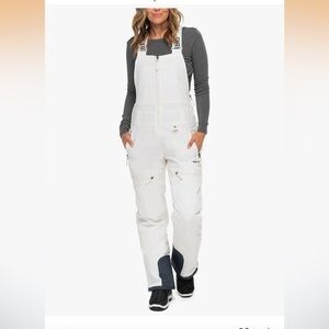 White Snow Bib Overalls